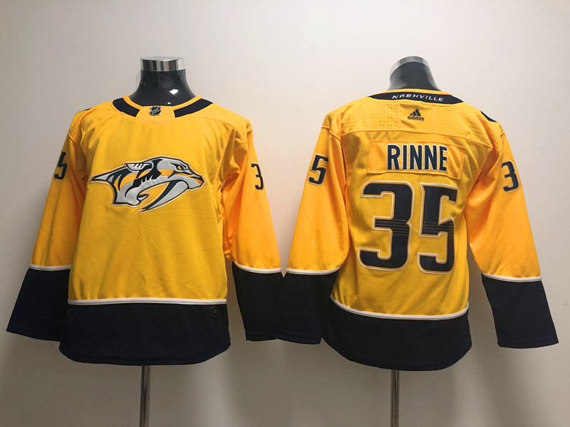 Men's Nashville Predators Pekka Rinne #35 Gold Home Breakaway Jersey